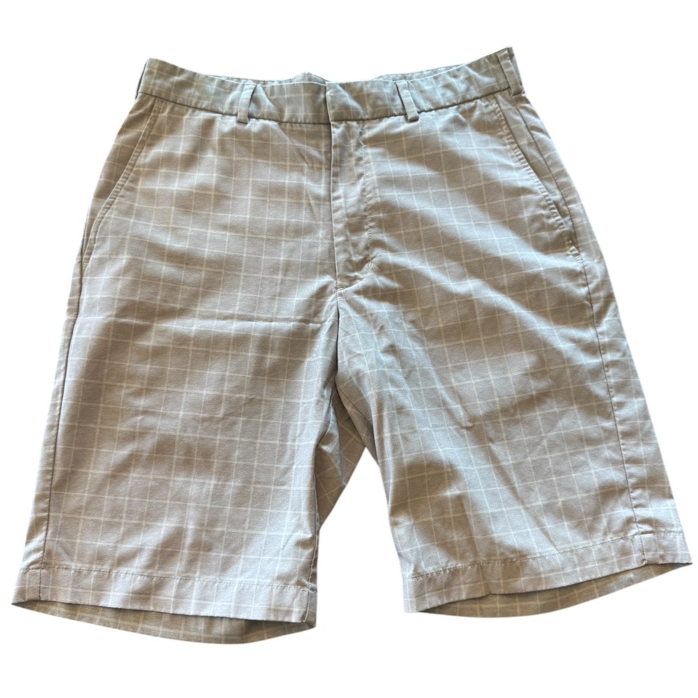 Men's Walter Hagen Gray White Checkered Golf Shorts 30